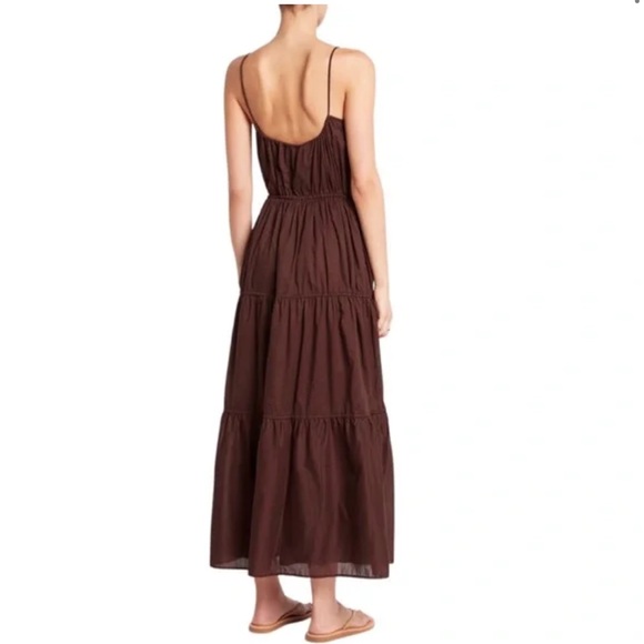 NWT Faithful The Brand Henri Gathered Tiered Cotton-voile Dress - Picture 4 of 9